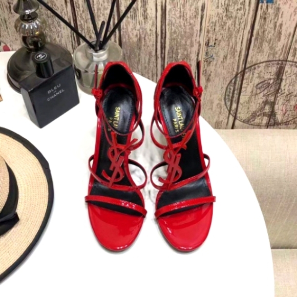 Stylish Red Strappy Heels - Picture 1 of 7